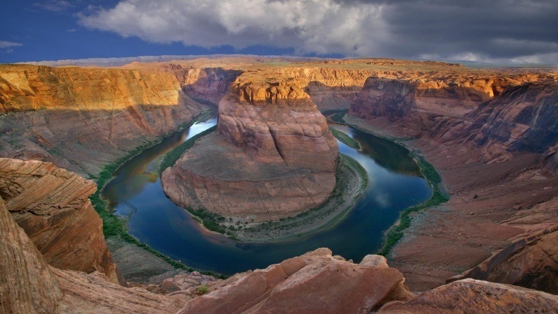 Fond écran paysage nature Arizona canyon Horseshoe Bend États Unis wallpaper hd background picture free gratuit