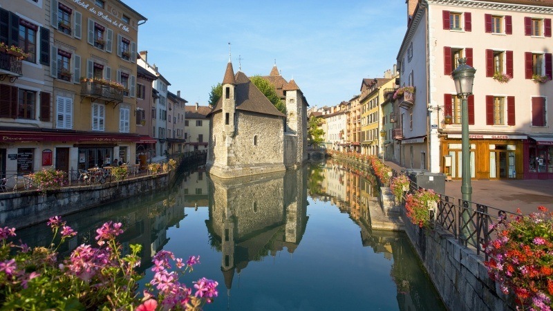 Fond d'écran HD Annecy vieille ville été France Haute-Savoie télécharger photo gratuit