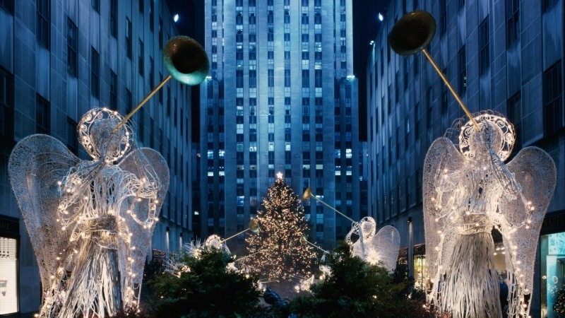 Fond d'écran bureau Windows Christmas Rockefeller Center New York wallpaper télécharger