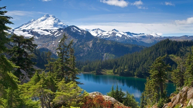 fond écran gratuit paysage nature nuage forêt montagne lac photo image