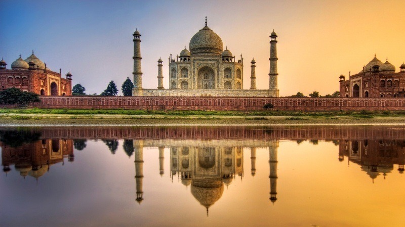 fond écran paysage monument Taj Mahal Inde tombeau wallpaper hd télécharger gratuit photo picture image