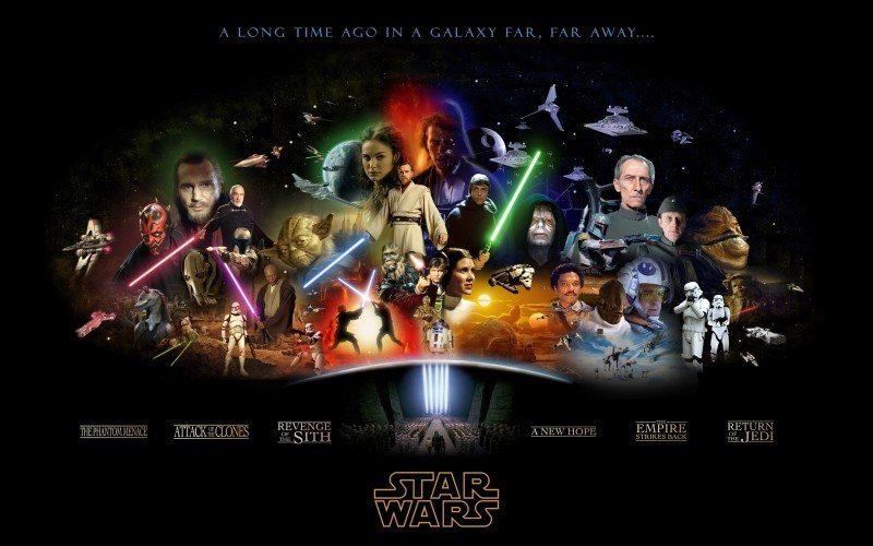 fond écran HD cinéma film Star Wars Darth Maul Vader Luke Skywalker Anakin Leia Yoda Jar Jar Binks wallpaper