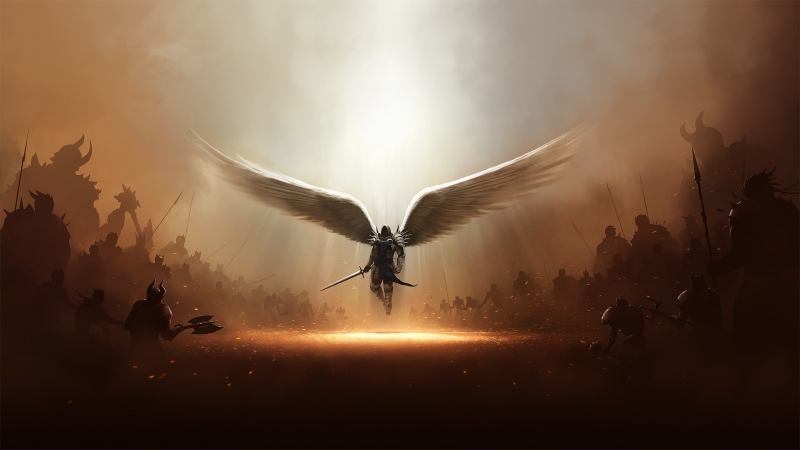fond d'écran HD jeux vidéo Diablo III archange Tyrael archangel games video wallpaper picture desktop