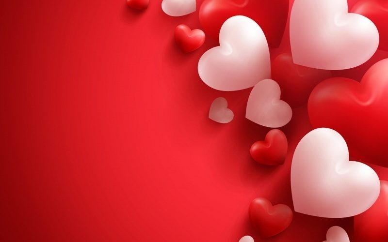 Fond d'écran image coeur rouge Saint Valentin amour téléchargement gratuit wallpaper PC Mac OS smartphone tablette