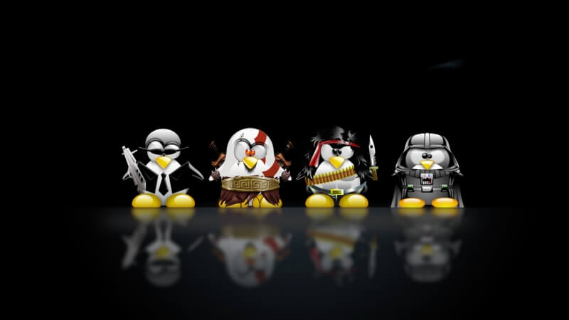Fond écran HD OS Linux pingouin wallpaper image background desktop PC