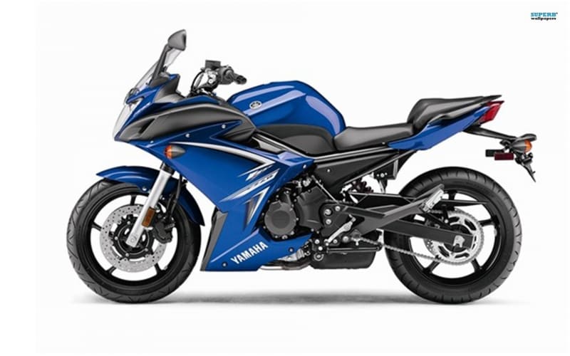 Fond écran moto Yamaha motorbike FZ6R bleu wallpaper photo