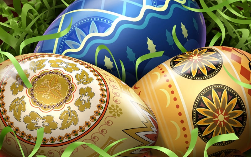 Pâques oeufs décoré fond écran wallpaper easter egg photo image