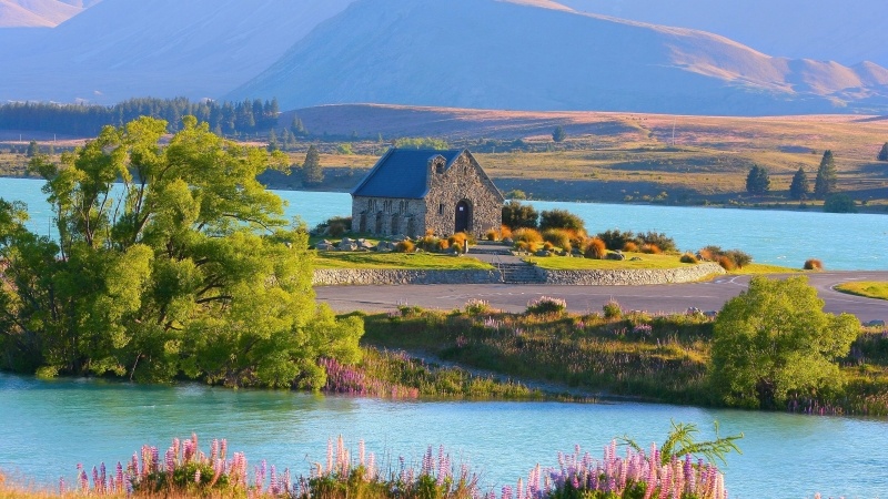 Fond écran HD nature et paysage lac Tekapo Nouvelle Zélande photo wallpaper image picture