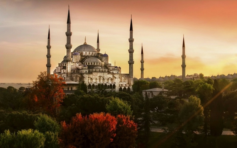 Photo fond ecran HD basilique Sainte Sophie Istanbul Turquie Constantinople minaret image picture wallpaper