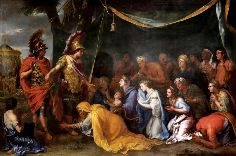 Fond ecran HD tableau art peinture Alexandre le Grand entre dans la tente de Darius par Charles Le Brun image picture wallpaper