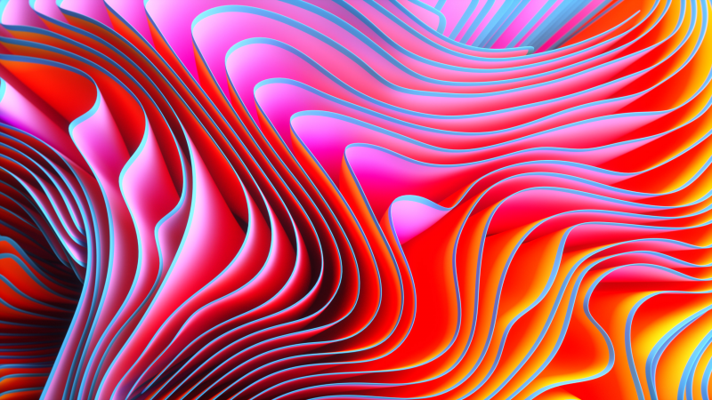 Fond ecran image 3D abstrait courbes multicolore wallpaper dessin art