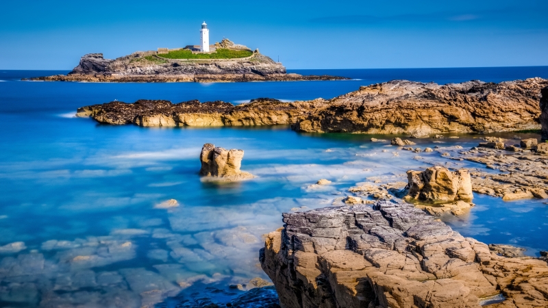 Photo nature et paysage mer côte phare rochers image télécharger fond d'écran wallpaper