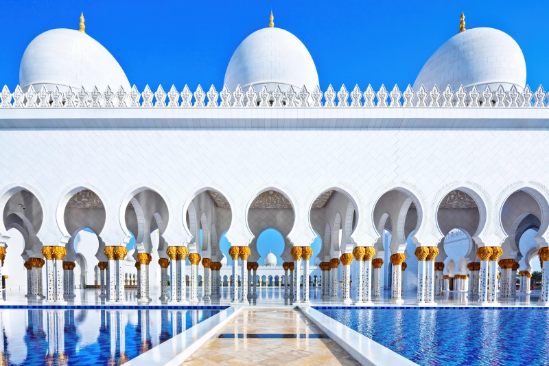 photo Grande mosquée Sheikh Zayed Abu Dabi architecture religion Moyen-Orient