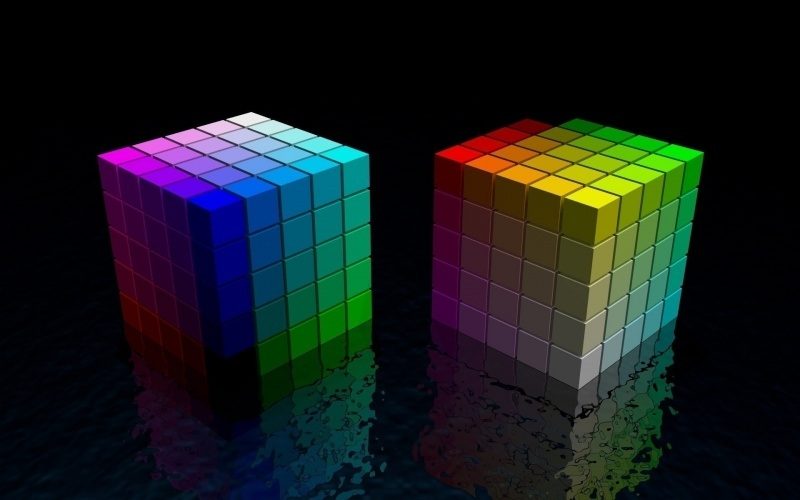 Fond écran abstrait cube colorés wallpaper colorful cube HD télécharger bureau PC Windows Mac smartphone tablette