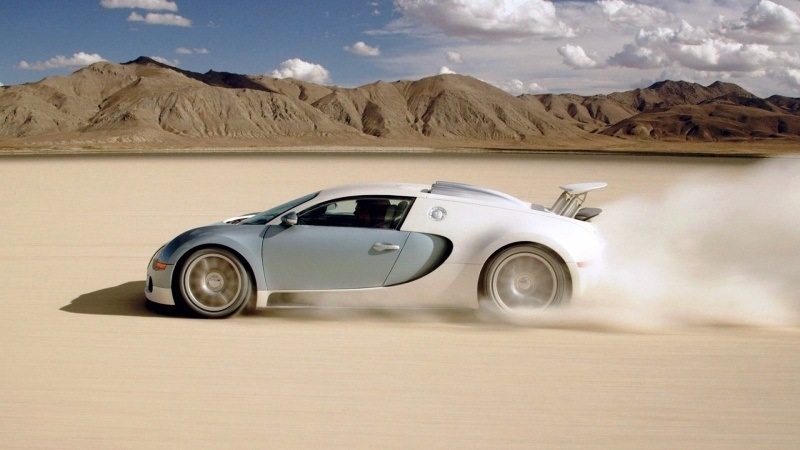 fond d'écran HD Bugatti Veyron test lac salé automobile wallpaper