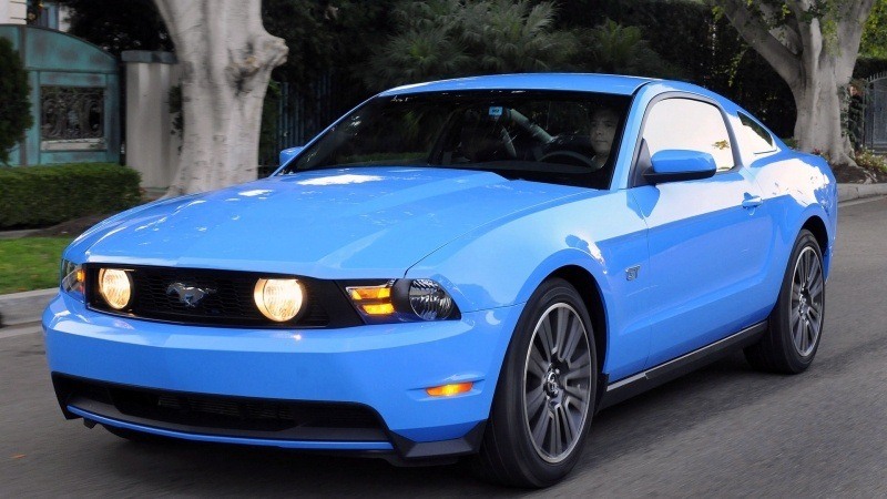 Fond écran HD Ford Mustang bleu télécharger gratuit pour PC tablette smartphone