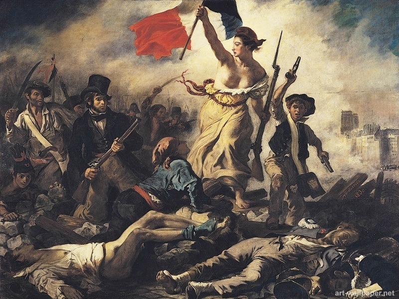 Fond écran wallpaper Eugène Delacroix La Liberté guidant le peuple