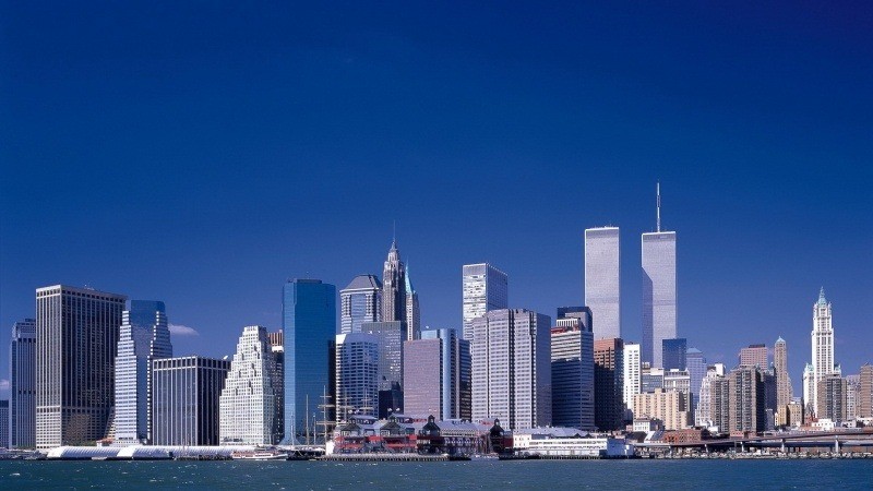 New York the twins the promenade World Trade Center fond écran wallpaper hd tours jumelles