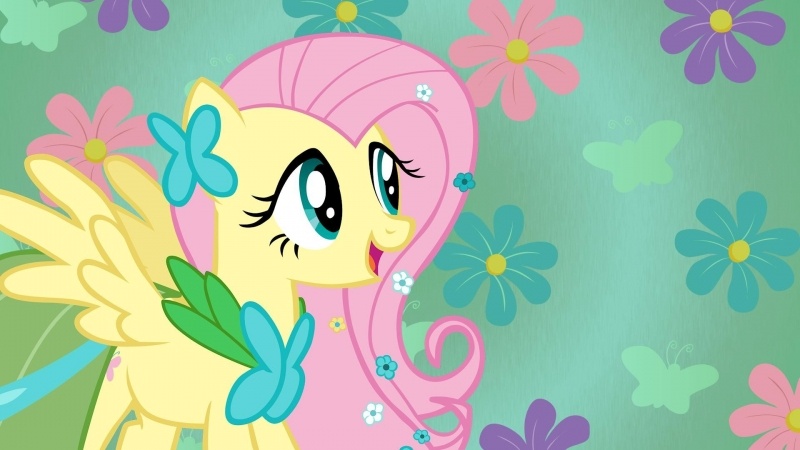Fond d'écran HD My Little Pony 01 jaune crinière rose télécharger gratuit wallpaper