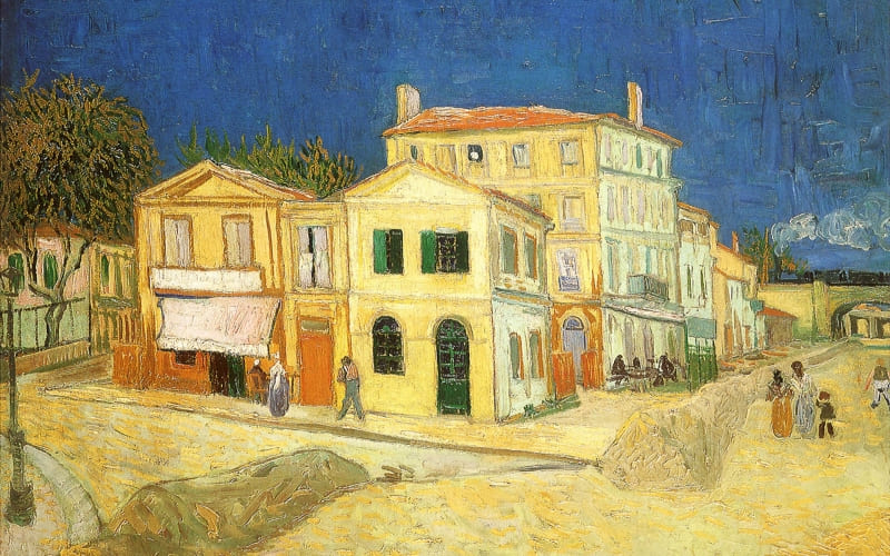 fond écran Vincent Van Gogh la maison jaune wallpaper hd art artwork painting