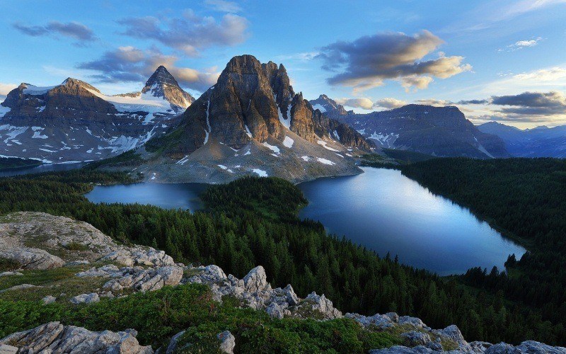 fond écran HD paysage nature sauvage montagne et lac wallpaper landscapes lakes mountain free