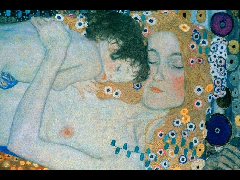 Les trois âges de la femmes oeuvre Gustav Klimt art tableau