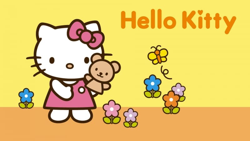 Hello Kitty fleur ourson peliche