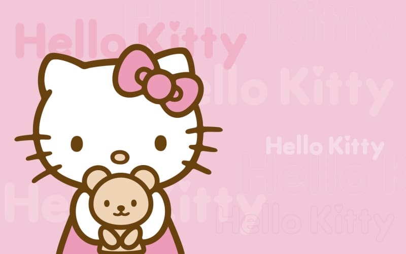 Hello Kitty wallpaper pink fond d'écran HD personnage chat