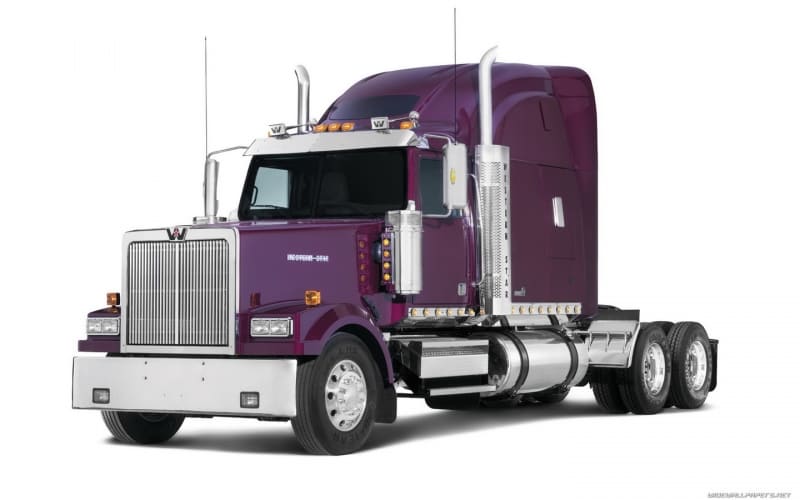 fond d'écran HD camion marque Western Star chrome violet wallpaper photo gratuit