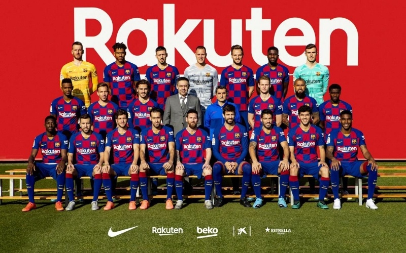 Fond écran HD équipe football FC Barcelone 2019-2020 sport ballon image photo star Messi Griezmann Barça wallpaper téléch
