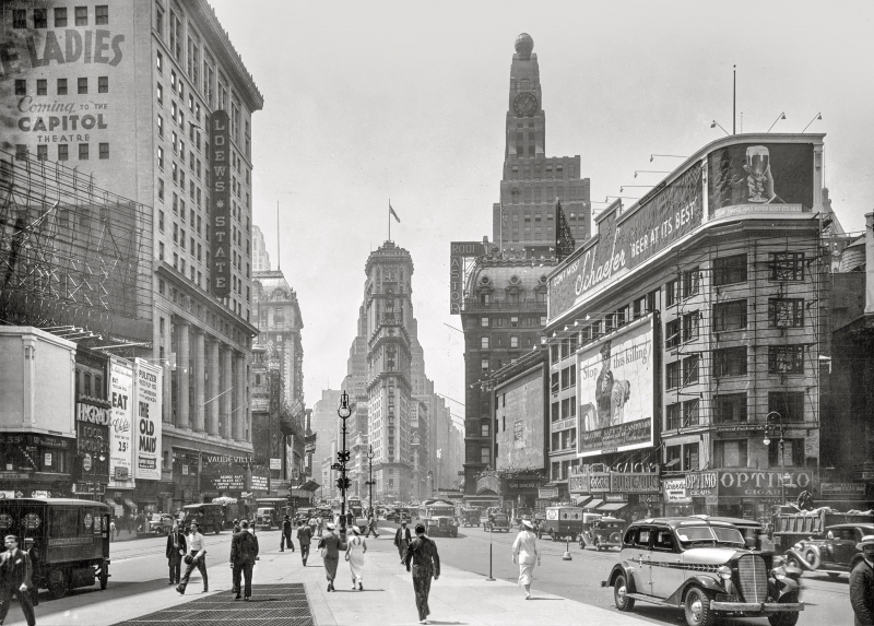 Ville Etats Unis New York années 30