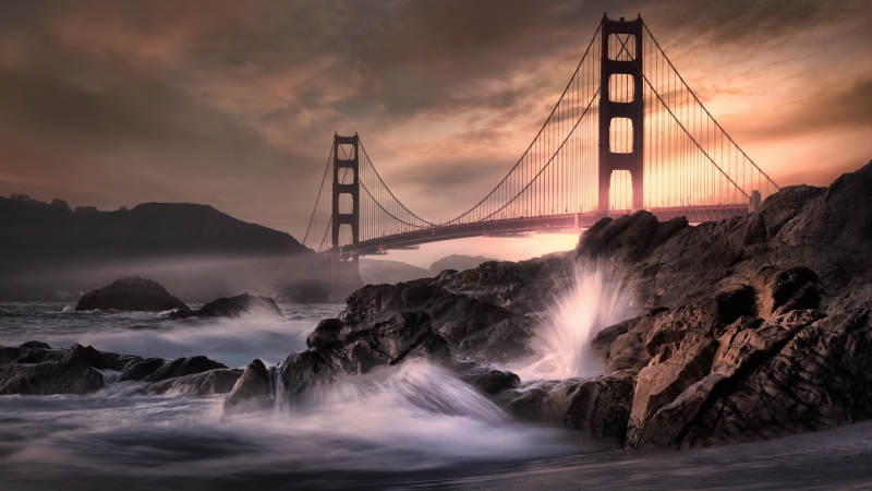 Fond d'écran HD Golden Gate Bridge San Francisco États Unis USA wallpaper background