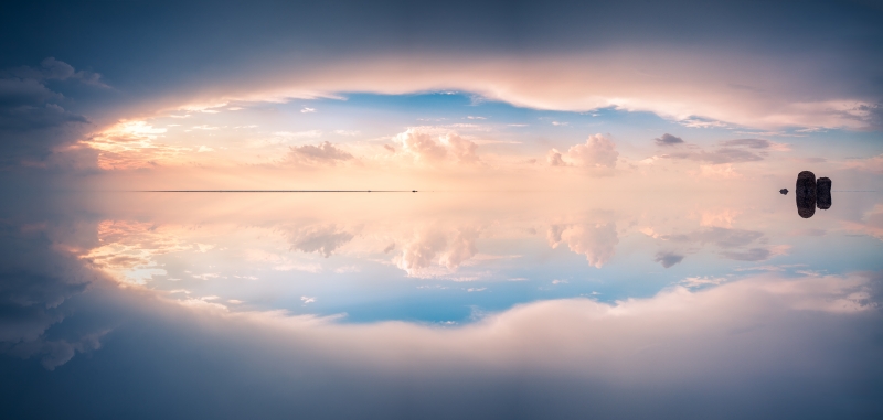 Fond d'écran HD paysage et nature photo nuages réflexion ciel dans eau