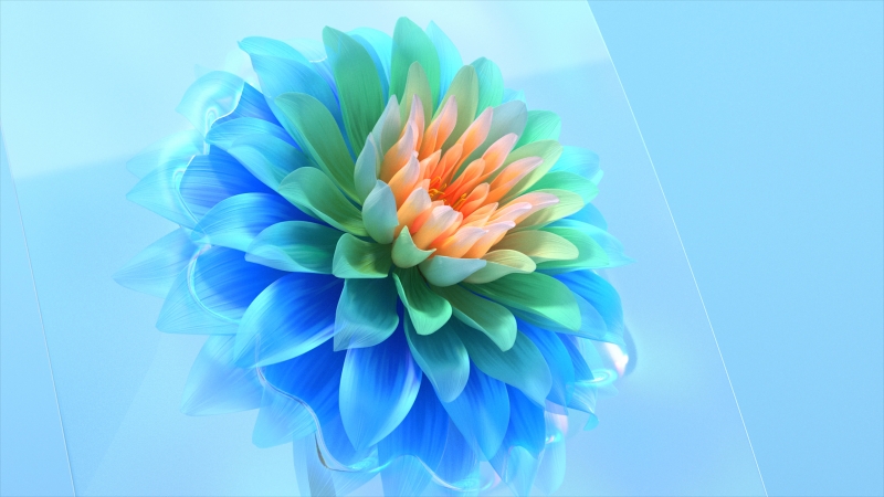 art digital 3D fleur abstraite