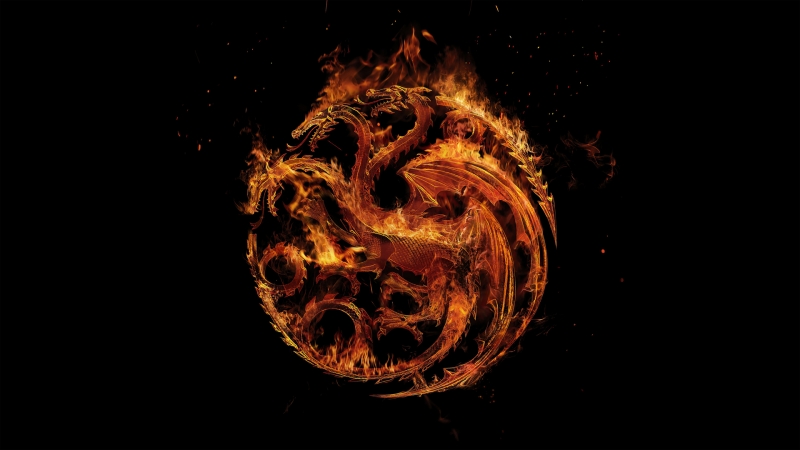 House of the Dragon logo serie TV HBO fond écran HD wallpaper background