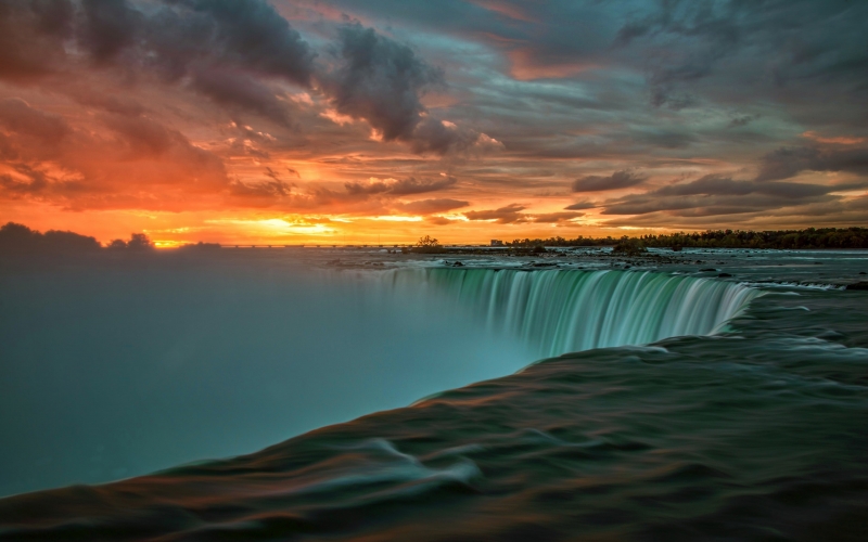 Chute du Niagara Canada 4K coucher de soleil photo paysage et nature