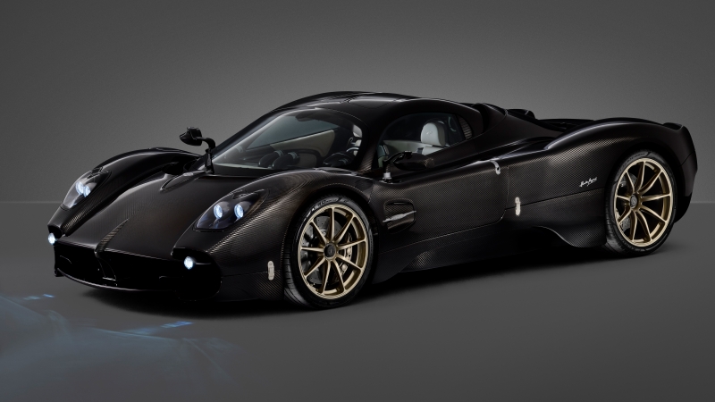 Fond écran HD voiture sportive marque Pagani automobile voiture sport noir Utopia