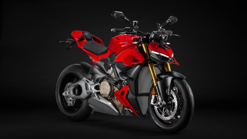 Ducati Streetfighter V4 moto rouge noir